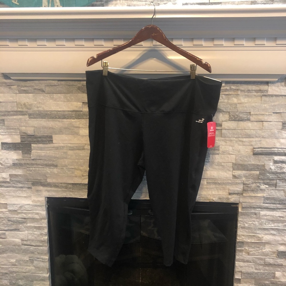 Black Tummy Control BCG Plus Workout Leggings 2X